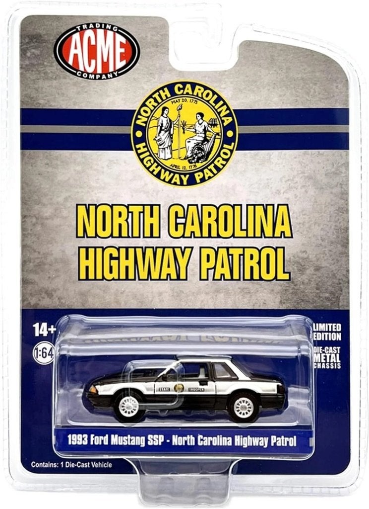 1993 Ford Mustang SSP van ACME 1/64 Highway Patrol Carolina, Ophalen of Verzenden, Nieuw, Auto