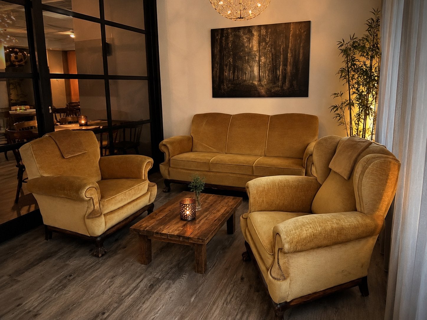 Prachtige Queen Anne bank & fauteuils - antiek vintage, Ophalen of Verzenden, Zo goed als nieuw