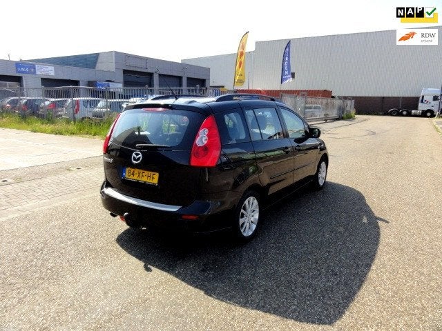 Mazda 5 _1.8 Touring 2007 NAP Airco 7 personen Apk08/07/2027, Auto's, Mazda, Gebruikt, 1370 kg, 4 cilinders, Zwart