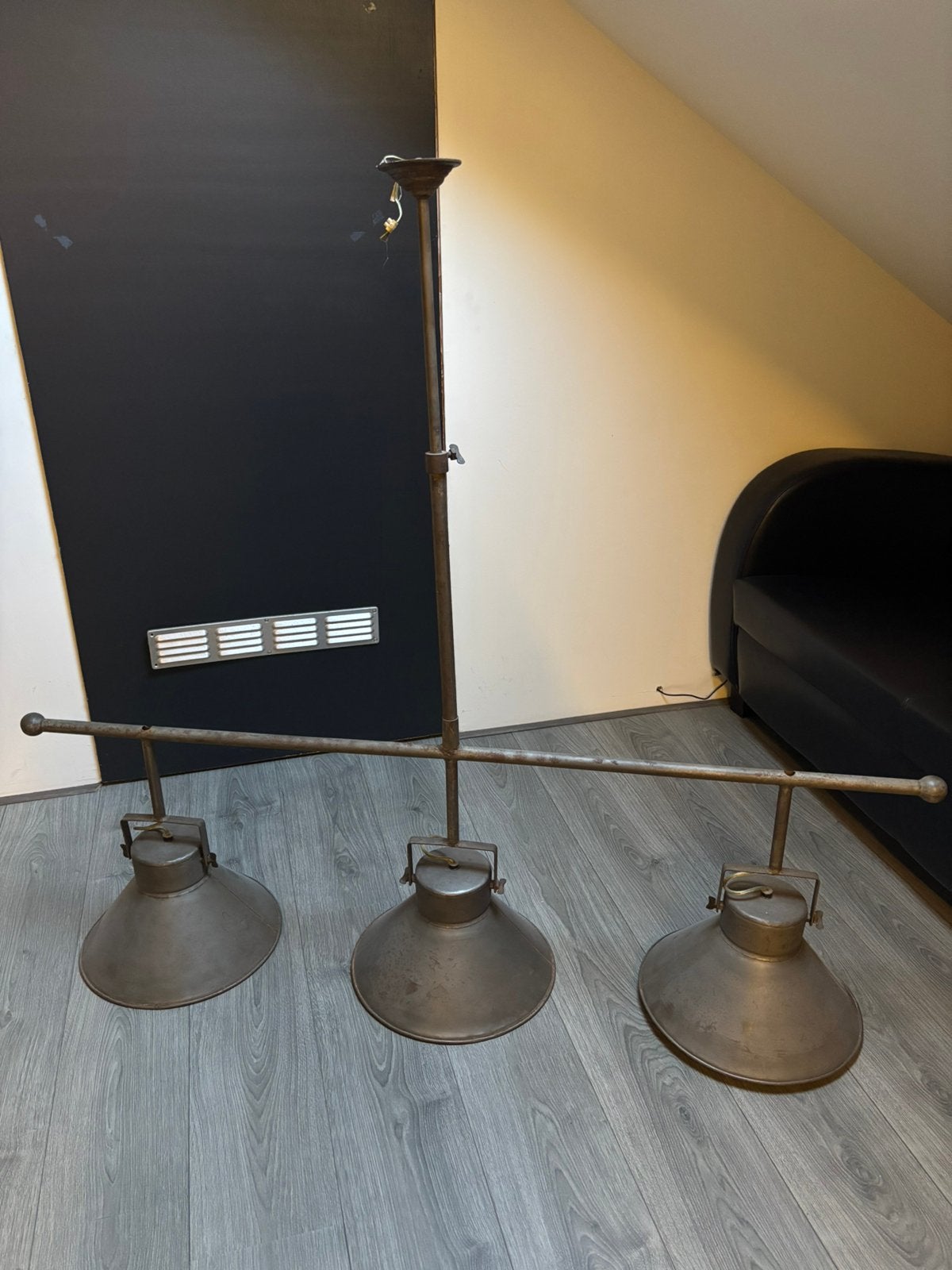Vintage industriële hanglamp, Ophalen, Zo goed als nieuw