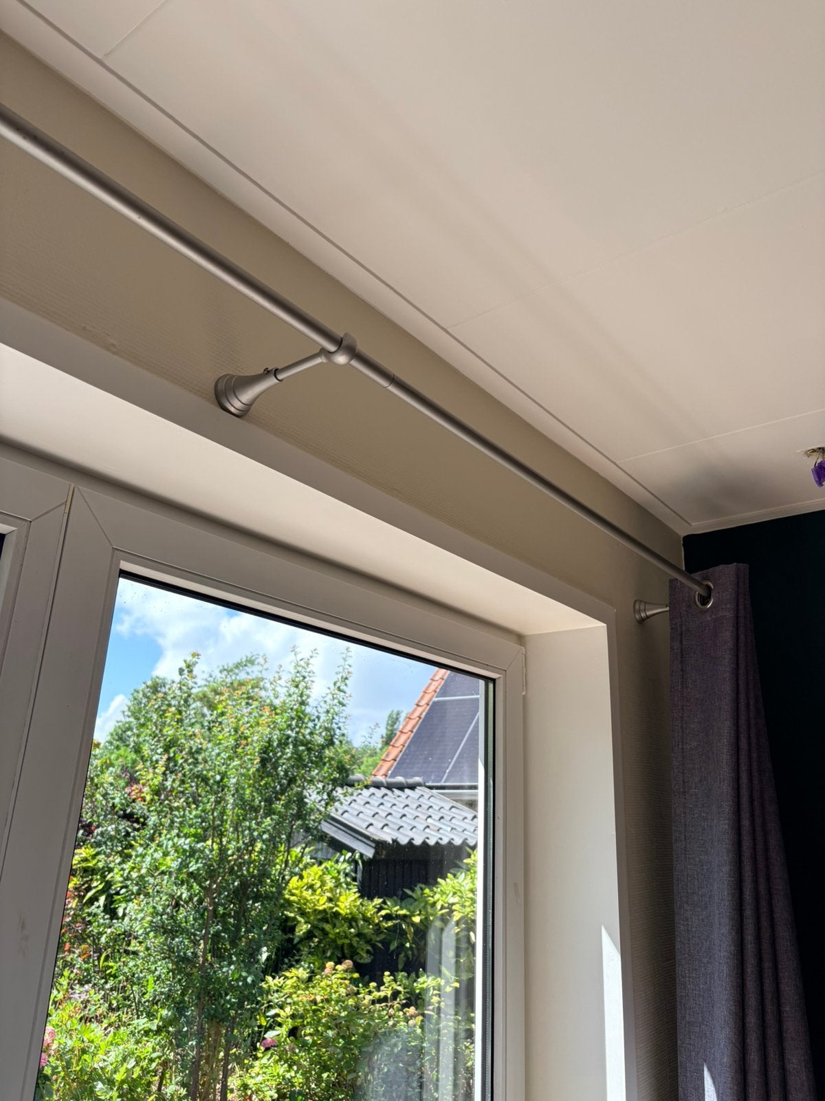 Gordijnroedes + houders en gordijnen, Ophalen, Gebruikt, Gordijn