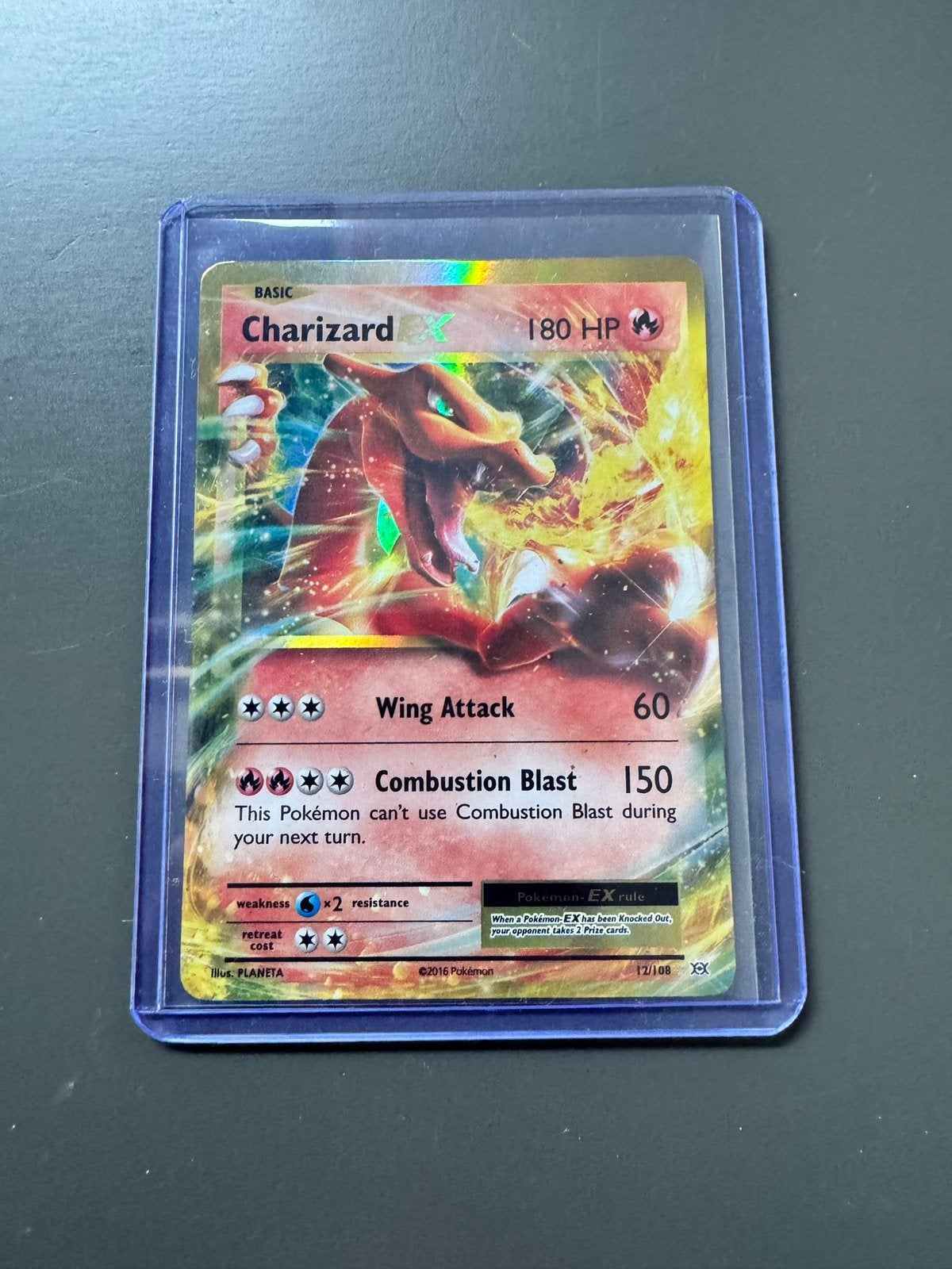 Charizard EX #12, Ophalen of Verzenden, Gebruikt, Losse kaart
