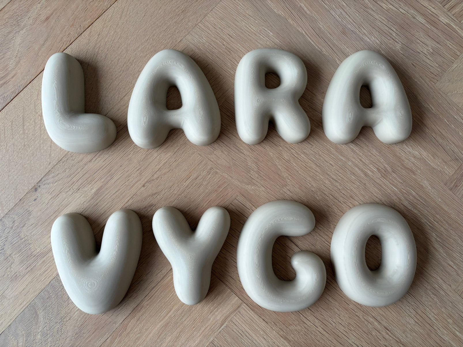 Gepersonaliseerde bubble letters 3D geprint - decoratie, Ophalen of Verzenden, Nieuw