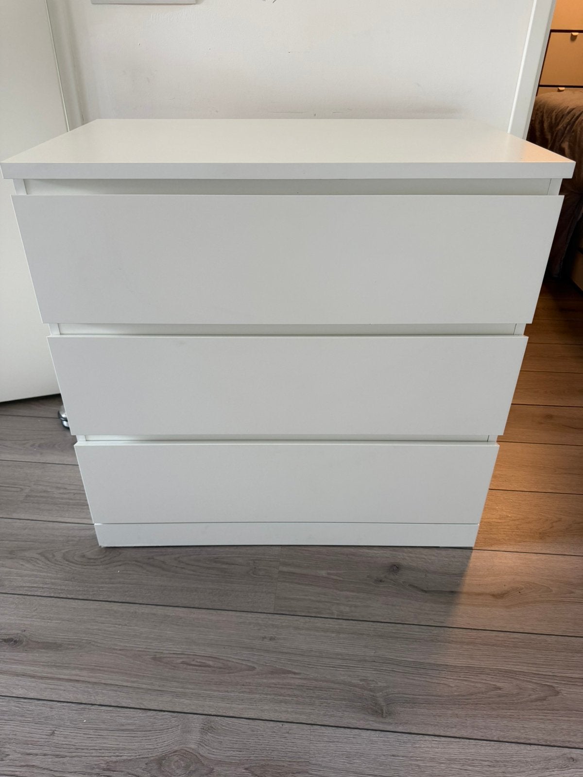Ikea Malm ladekast met 3 lades wit, Ophalen, 50 tot 100 cm, Zo goed als nieuw, 3 of 4 laden