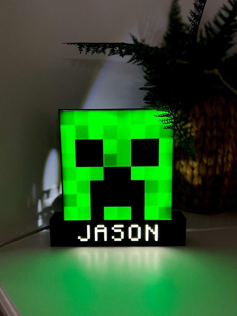 3D Geprinte Minecraft Lamp - Personaliseerbaar (20 cm), Printanddesignbycorinda@outlook.com, Katwijk, Nieuw, Ophalen of Verzenden