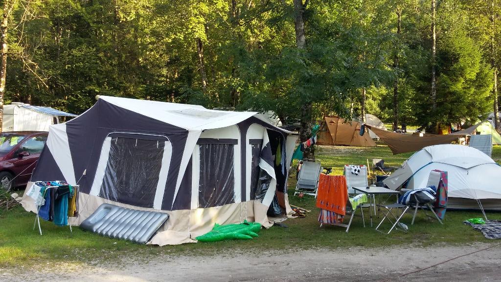 Trigano Odyssee GL, Caravans en Kamperen, Ophalen, Trigano, Blauw, Aanwezig