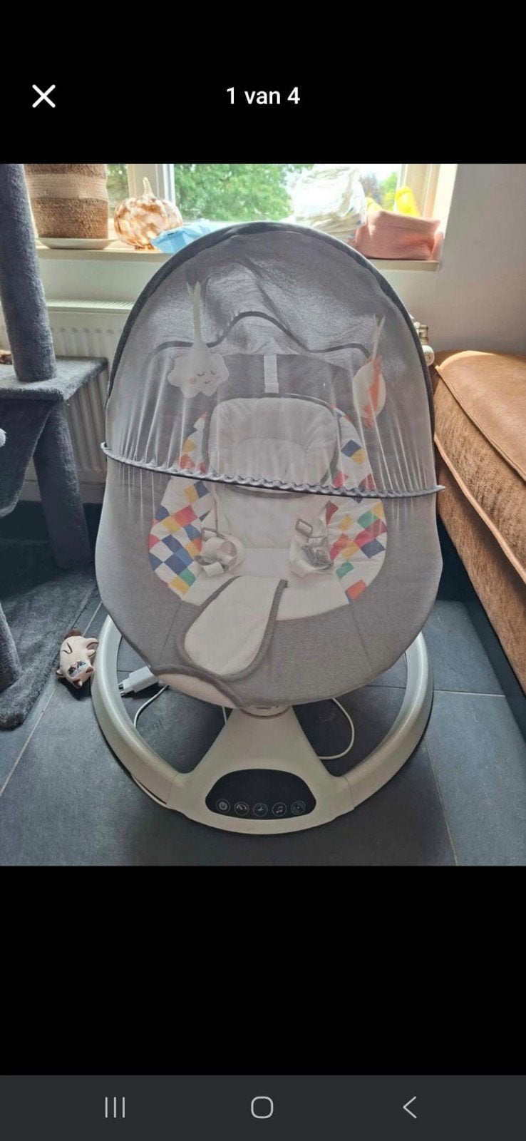 Elektrische schommelstoel baby - Zo goed als nieuw, Ophalen, Zo goed als nieuw