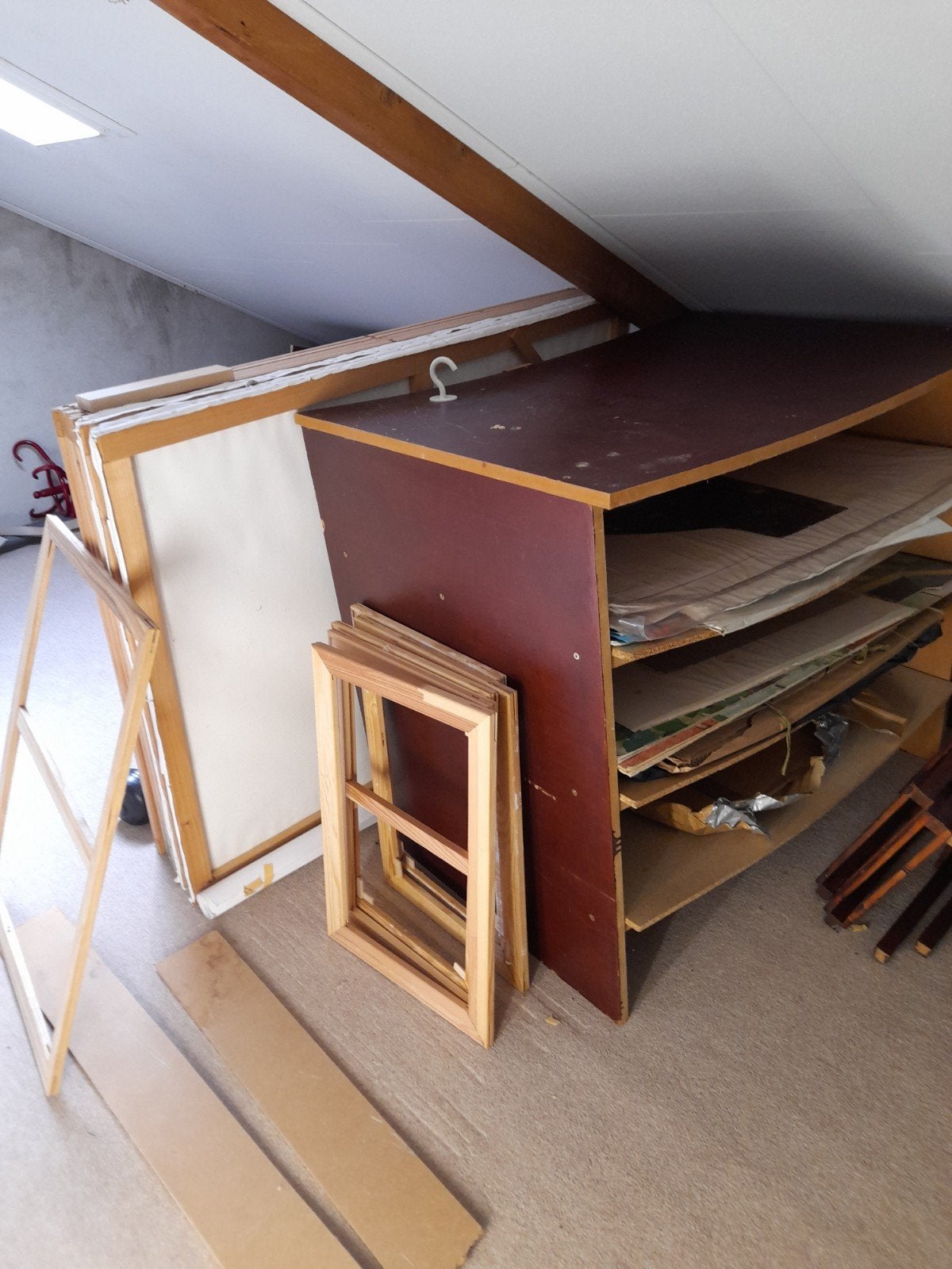Diverse lijsten, spieramen en papierberging, Ophalen, Gebruikt, Schilderijlijst, Met glas
