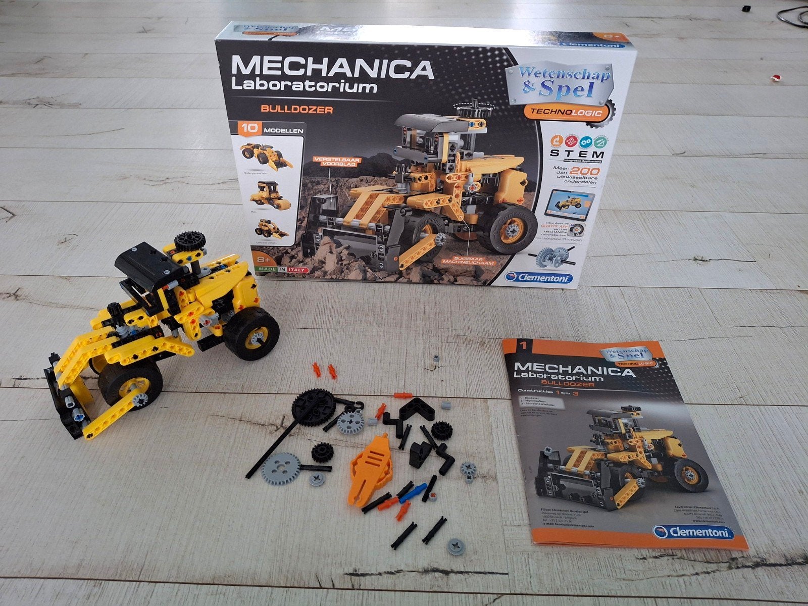 Clementoni Mechanica Laboratorium Bulldozer STEM, Ophalen of Verzenden, Zo goed als nieuw, Bouwen