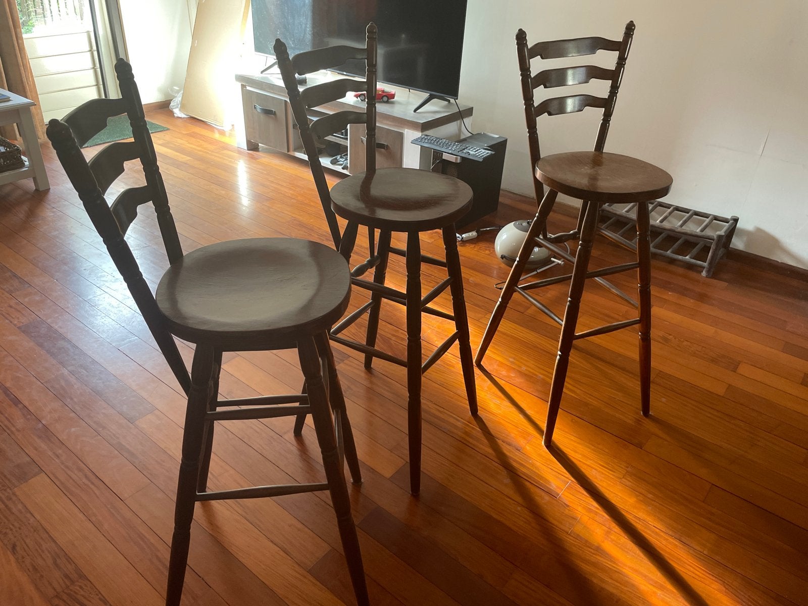 3 Brutalist barkrukken, Ophalen, Gebruikt, Met voetsteun, 90 cm of meer
