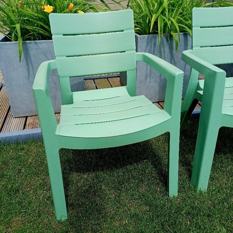stapelbare tuinstoelen, Ophalen, Gebruikt, Kunststof