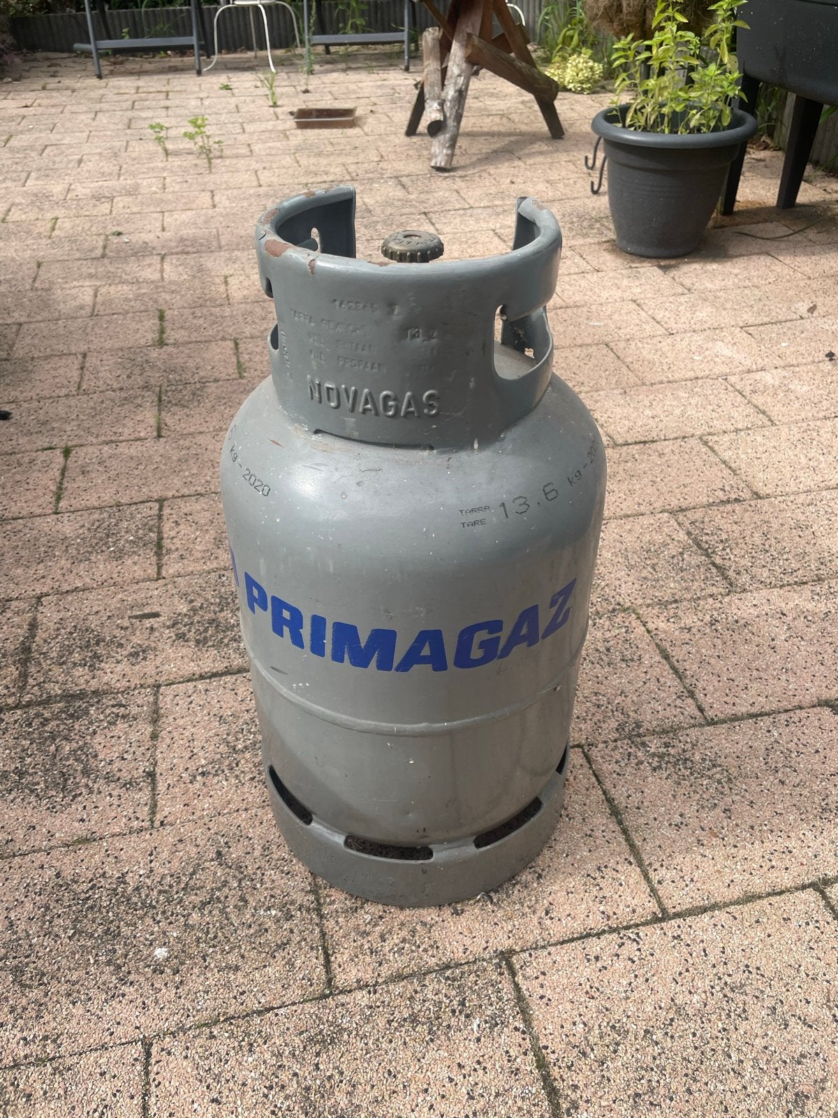 Primagaz Novagas gasfles 13.6 kg, Ophalen of Verzenden, Gebruikt