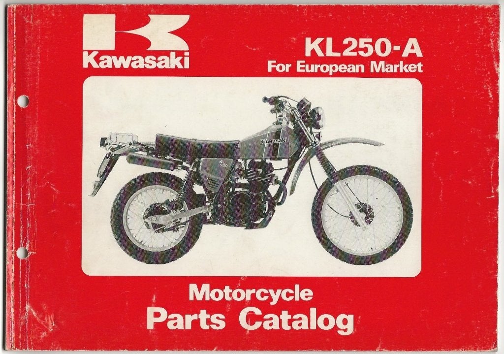 Kawasaki KL250 A Parts list (1847z) motor, Verzenden, Kawasaki
