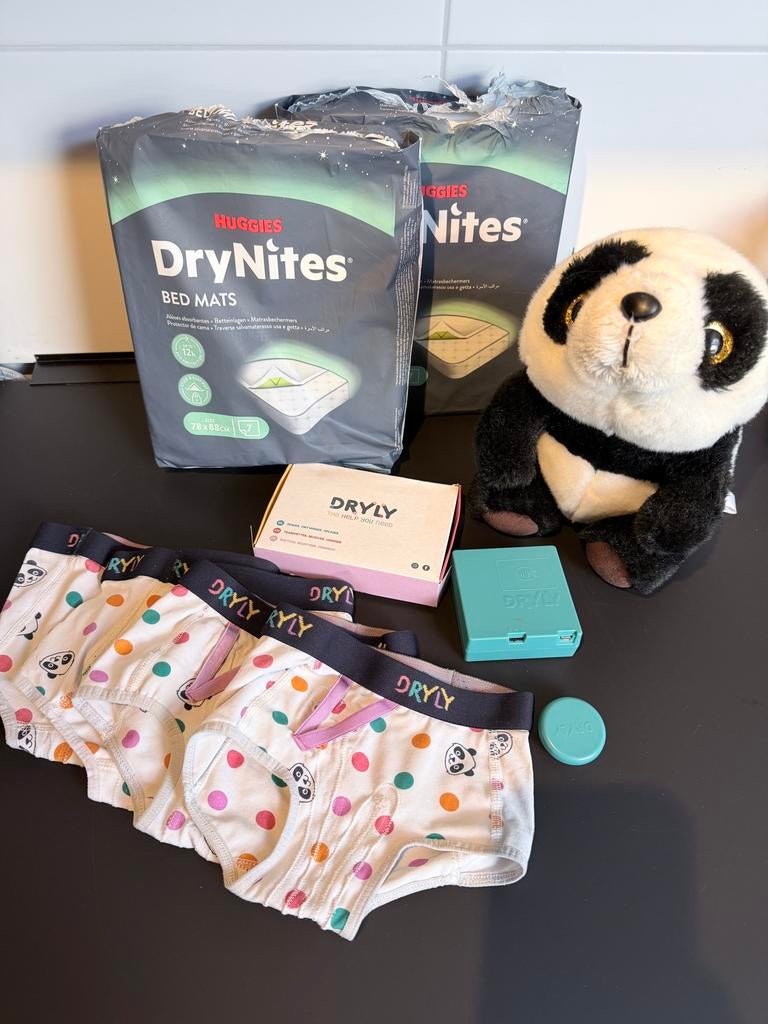 Dryly Wizzu zindelijkheidstraining + 2 pakken Drynites, Ophalen of Verzenden, Zo goed als nieuw