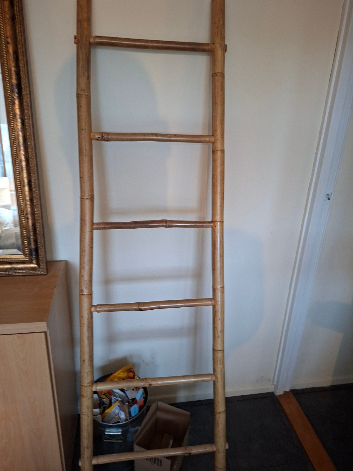 Decoratieve bamboe ladder, Doe-het-zelf en Verbouw, Ophalen, Gebruikt, Ladder, Minder dan 2 meter