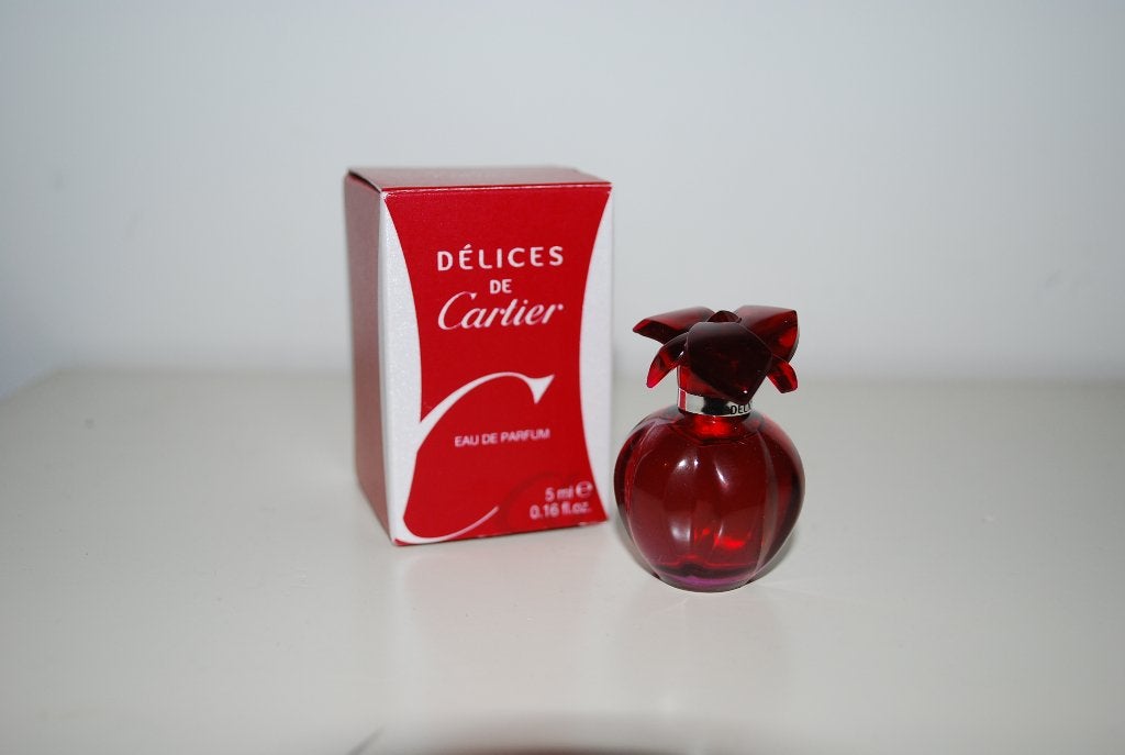 Miniatuur Cartier Delices edp, Ophalen of Verzenden, Zo goed als nieuw, Miniatuur, Gevuld