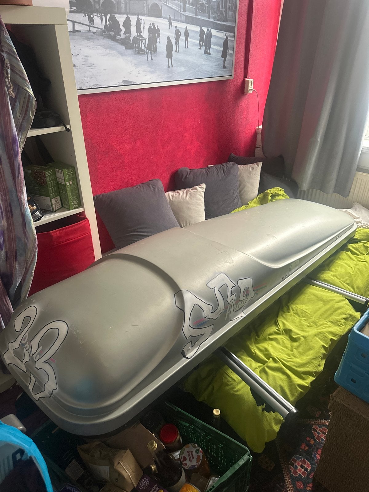Hapro 380 Dakkoffer met Farad Dakdragers Audi A3 8P, Ophalen, Gebruikt