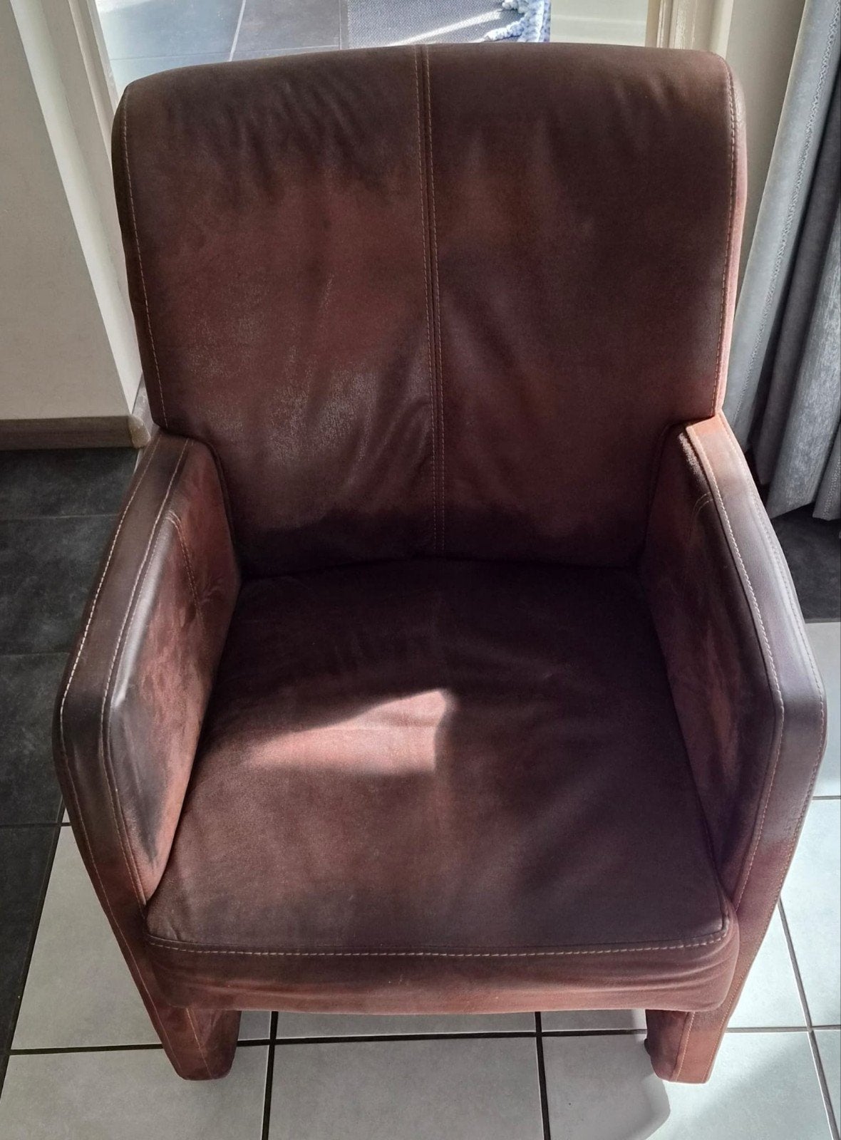 3 Bruine fauteuil/stoel - Gebruikt. Gratis, Ophalen, Gebruikt, 75 tot 100 cm, Stof