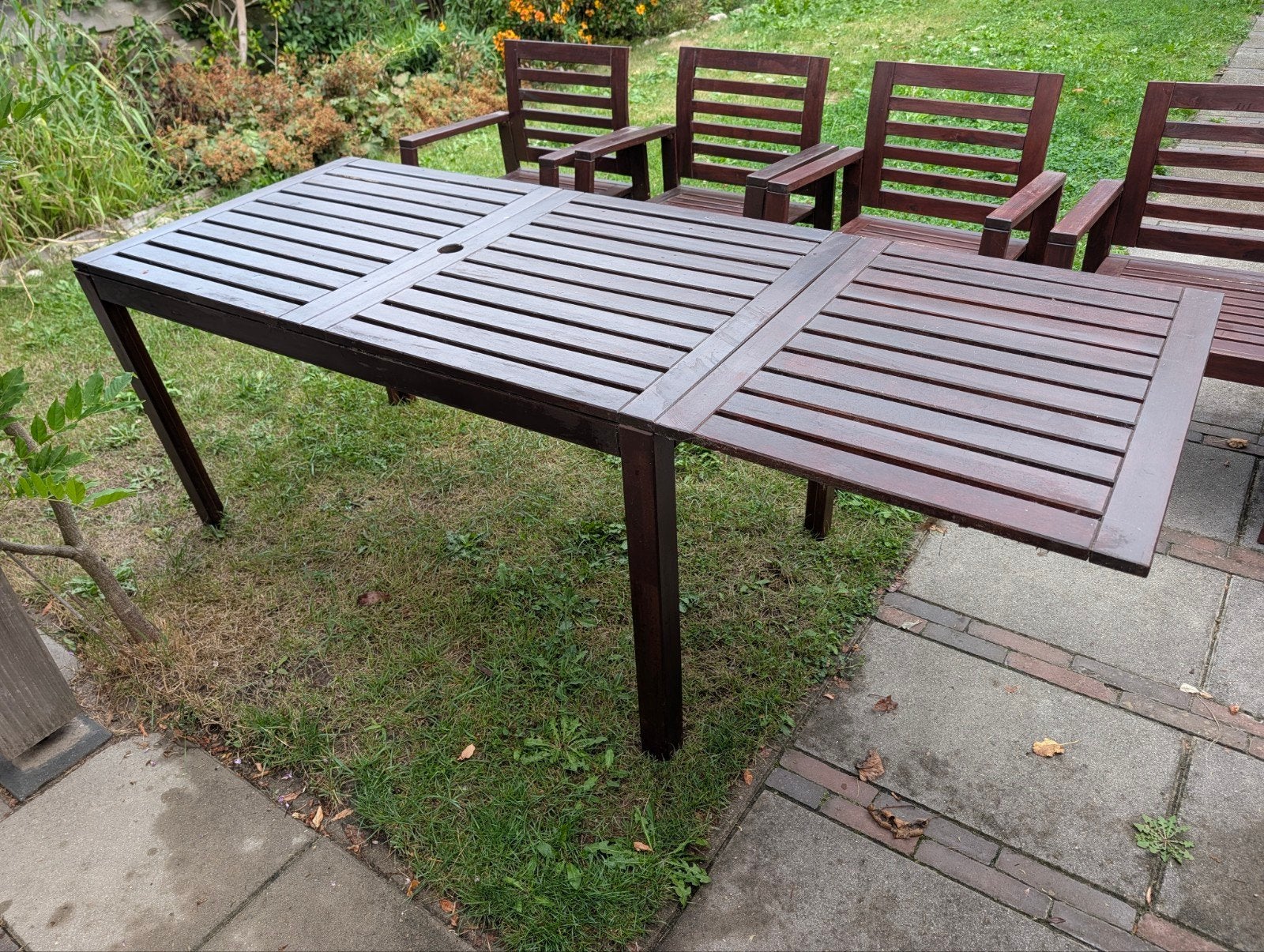 IKEA APPLARO tuintafel 140x77 - uitschuifbaar 2 zijdes, Tuin en Terras, Ophalen, Rechthoekig, Hout