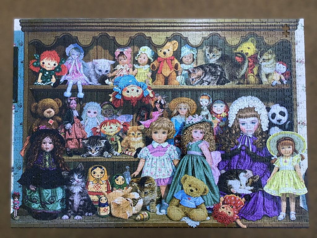Grandmothers dresser - King Classic Collection 1000 stukjes, Ophalen of Verzenden, 500 t/m 1500 stukjes, Gebruikt, Legpuzzel