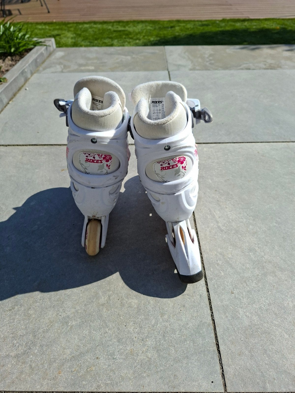 Roces rolschaatsen wit/roze, verstelbaar maat 34-37, Kinderen en Baby's, Speelgoed | Buiten | Rolschaatsen, Ophalen of Verzenden