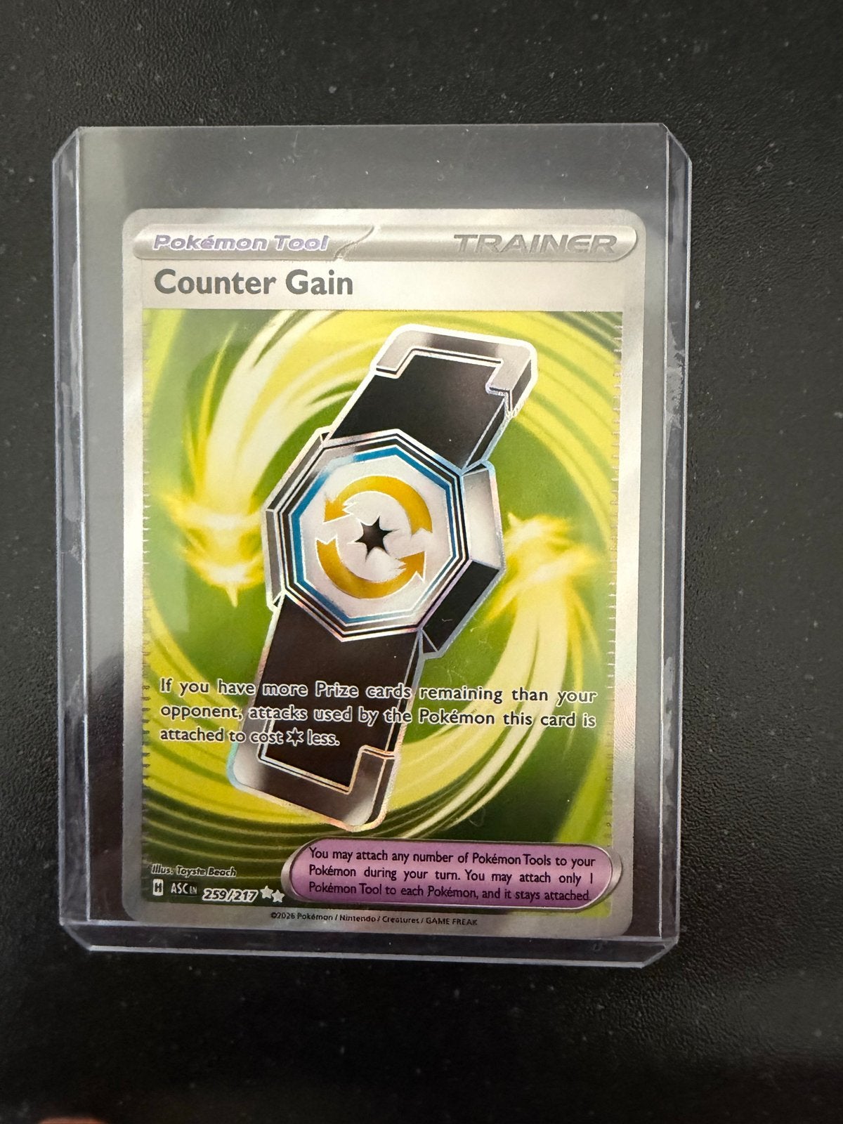 Pokémon TCG Counter Gain Trainer Kaart 259/217, Ophalen of Verzenden, Zo goed als nieuw, Losse kaart, Foil