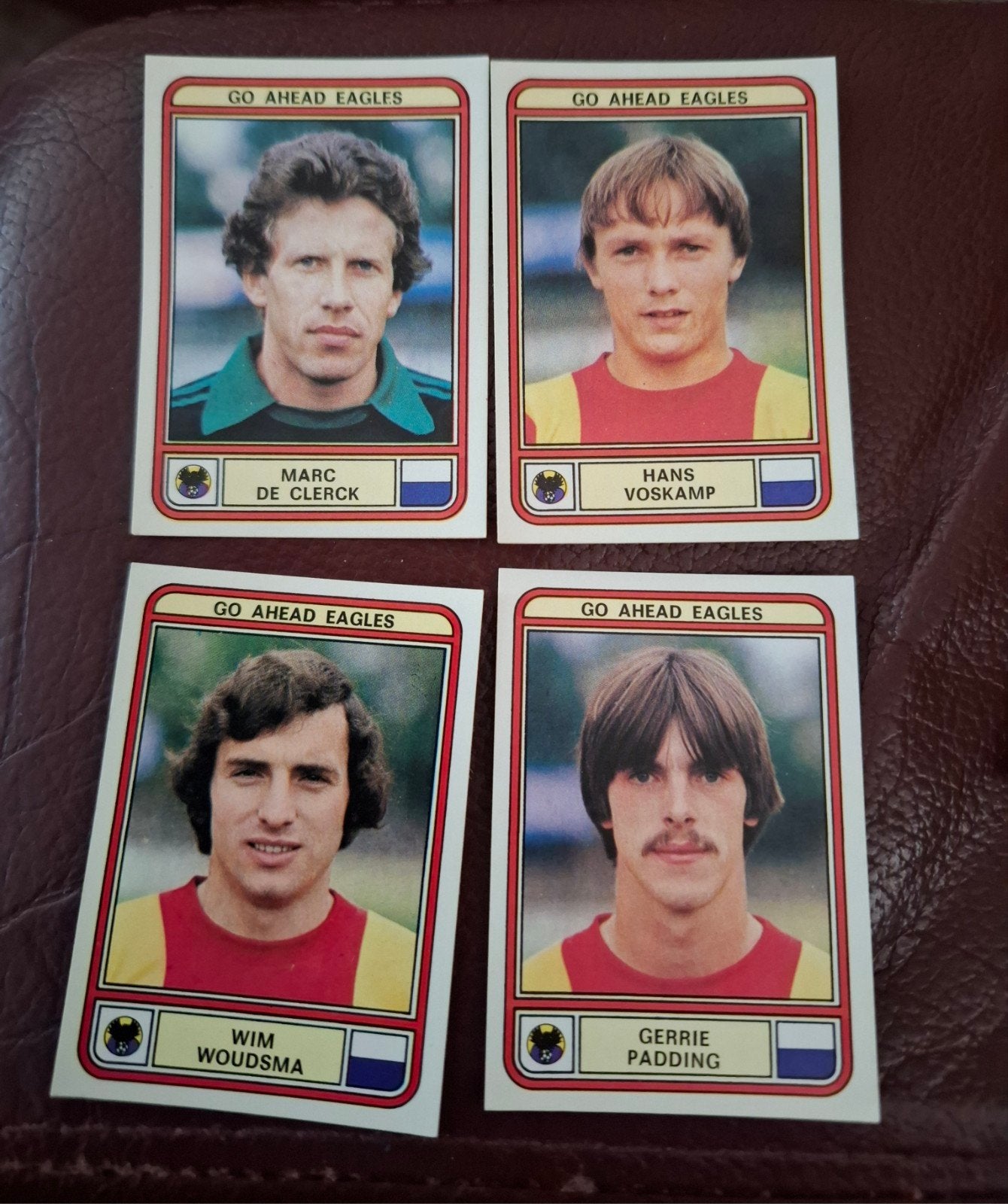 4 x Panini voetbal 80 Go Ahead Eagles, Ophalen of Verzenden, Nieuw, Overige binnenlandse clubs, Poster, Plaatje of Sticker
