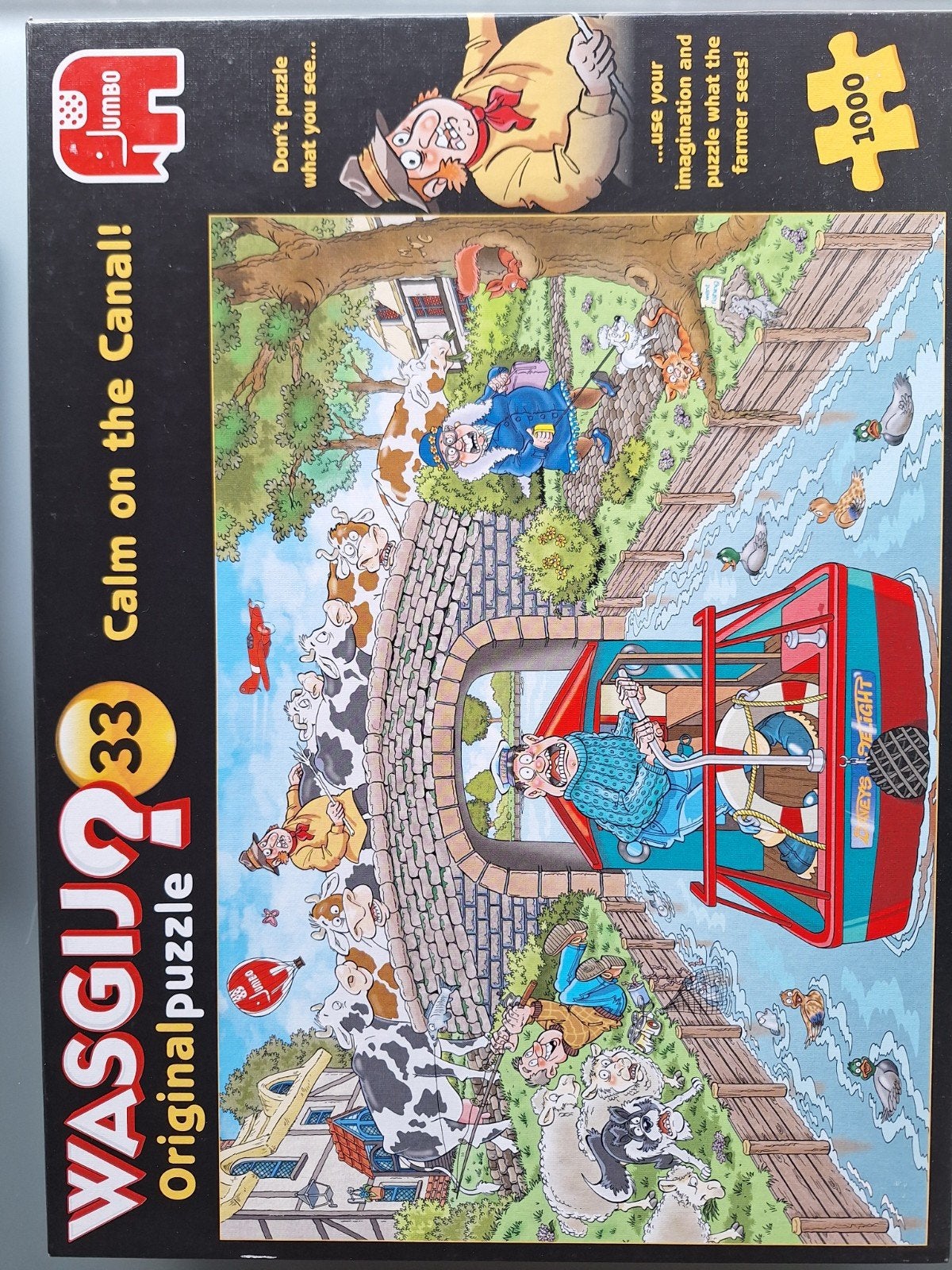 Wasgij 33: Calm on the Canal! Legpuzzel 1000 stukjes, Ophalen, 500 t/m 1500 stukjes, Zo goed als nieuw, Legpuzzel