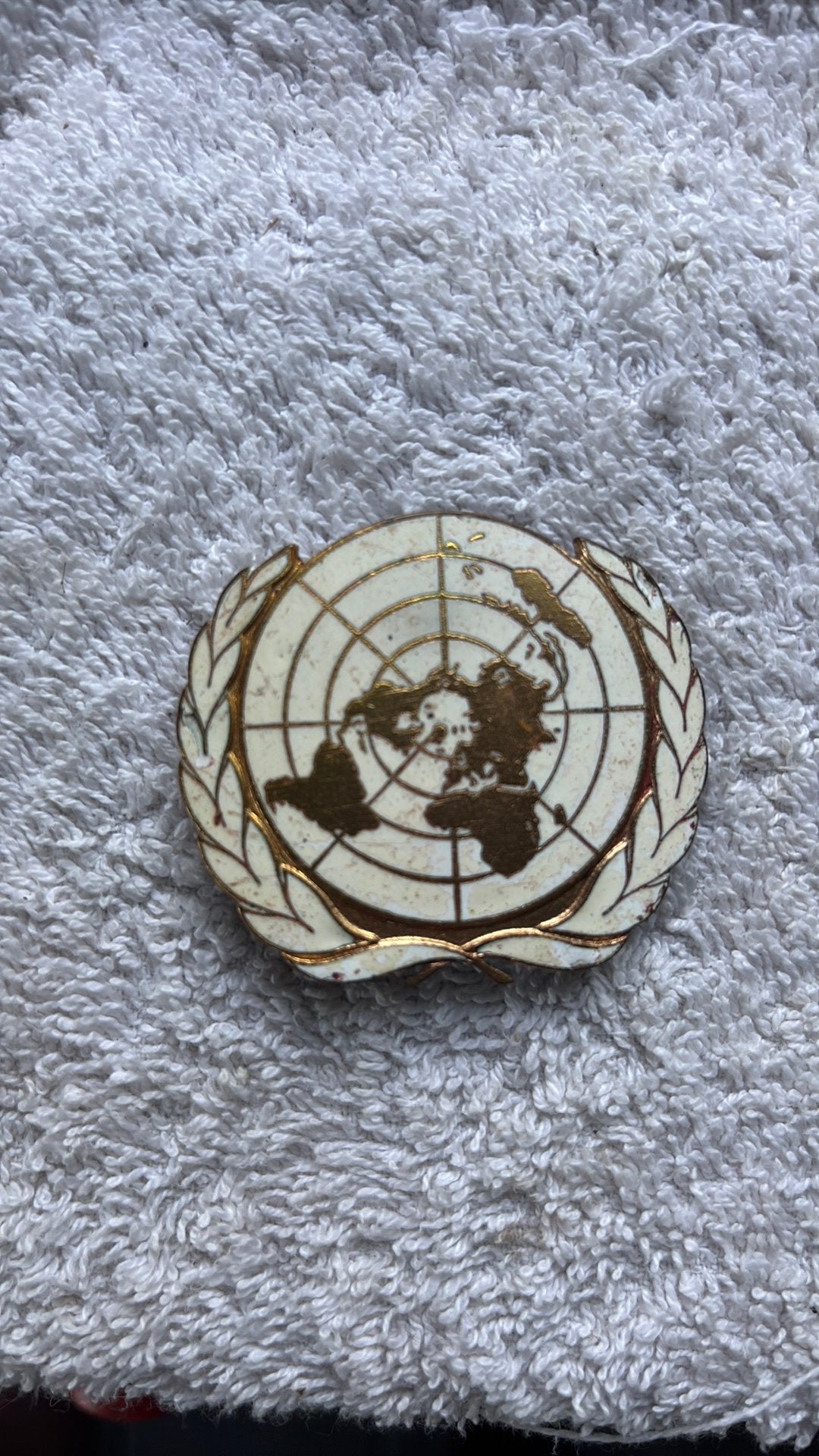 UN embleem, Ophalen of Verzenden, Overige soorten, Nederland, Embleem of Badge