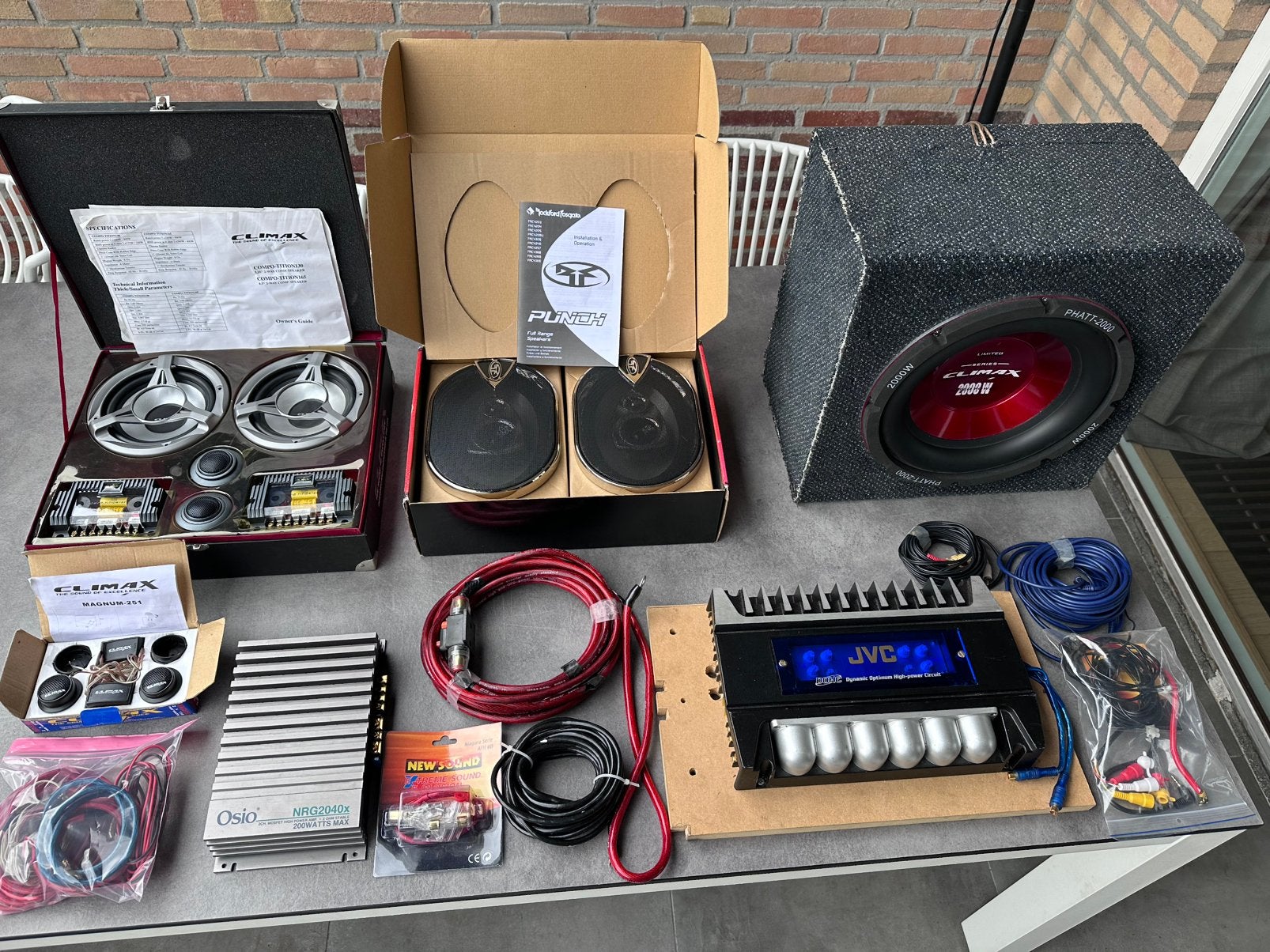 Geluidsinstallatie auto compleet (3320Watt), Ophalen, Zo goed als nieuw
