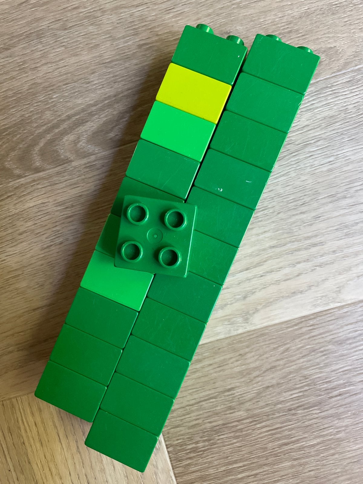 Lego Duplo blokjes groen met 4 noppen, Ophalen of Verzenden, Gebruikt, Losse stenen, Duplo