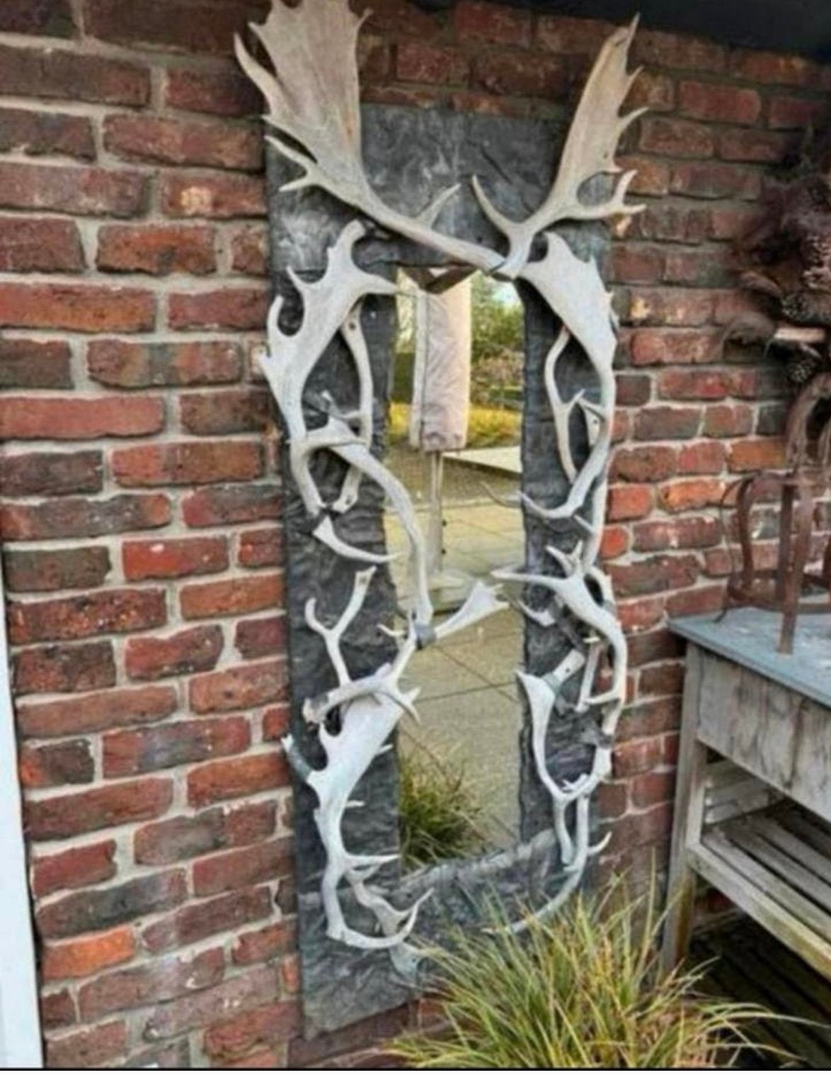 Spegel met lood en geweien, Tuin en Terras, Ophalen, Zo goed als nieuw