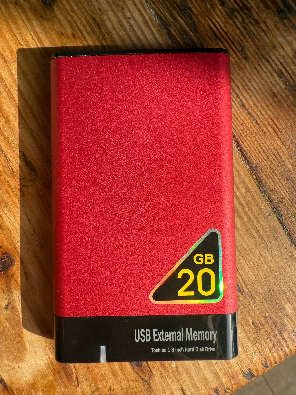 Toshiba 20GB Portable Harddisk Rood - Ultra Dun -Nieuw!, Gebruikt, Server, HDD, Ophalen of Verzenden