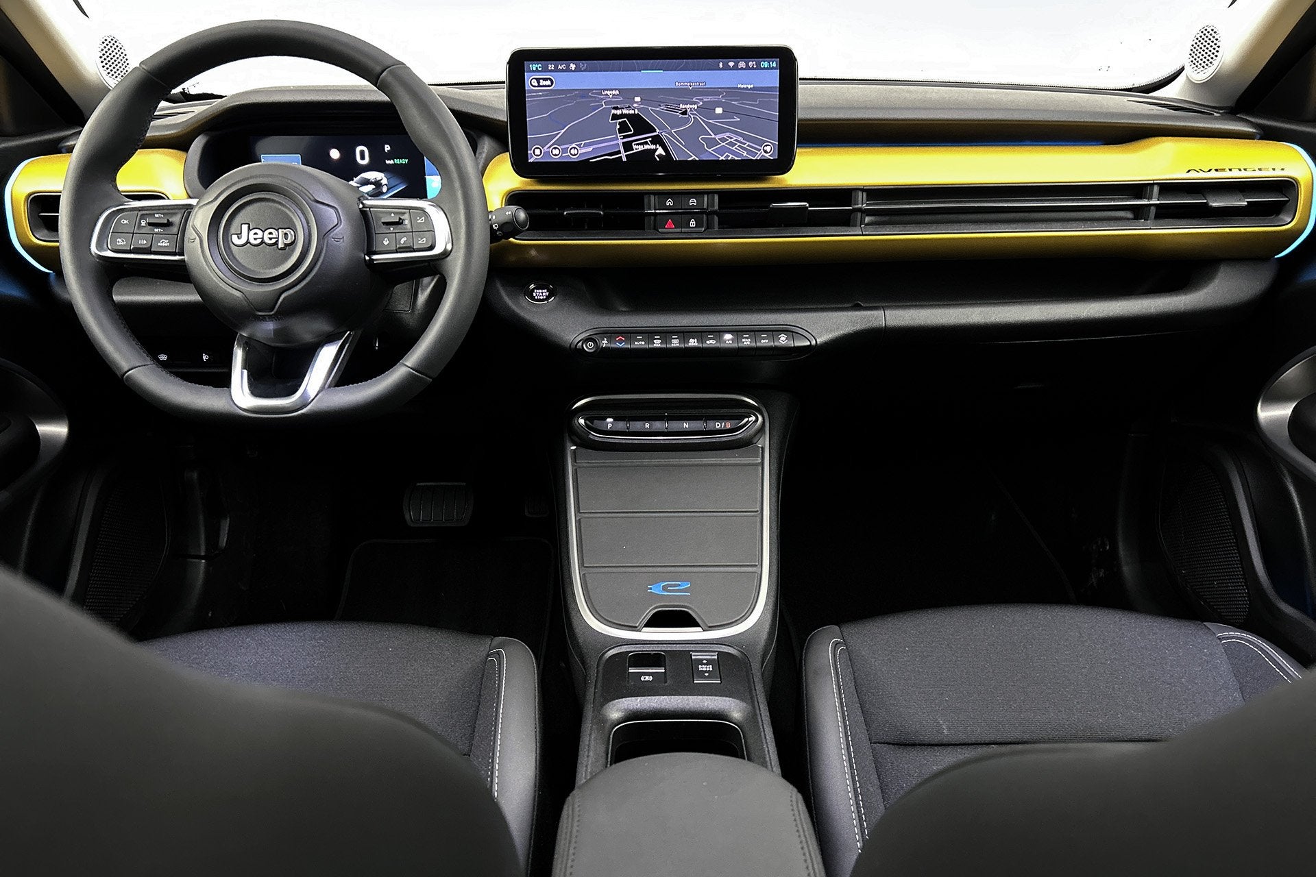 Jeep Avenger 1st Edition 54 kWh | Camera | Navigatie | Half, Auto's, Stof, Gebruikt, 156 pk, Met garantie (alle)