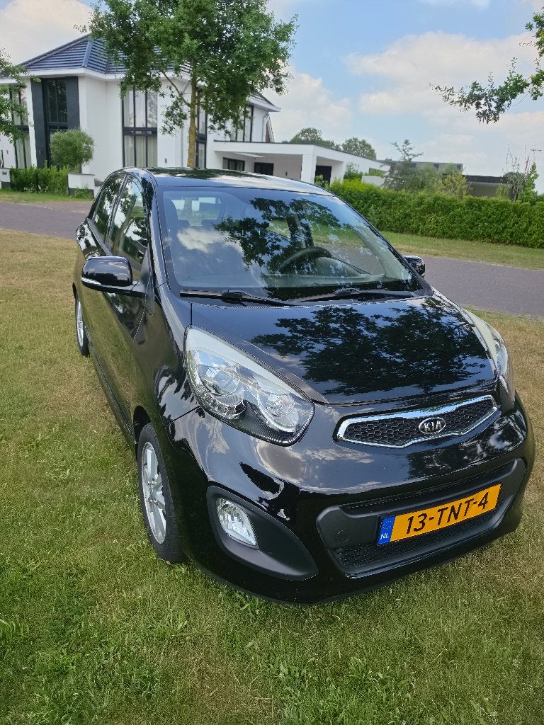Kia Picanto 1.2  5-DRS 2012 Zwart Super Pack -1ste Eigenaar, Auto's, Voorwielaandrijving, 4 cilinders, Zwart, Handgeschakeld
