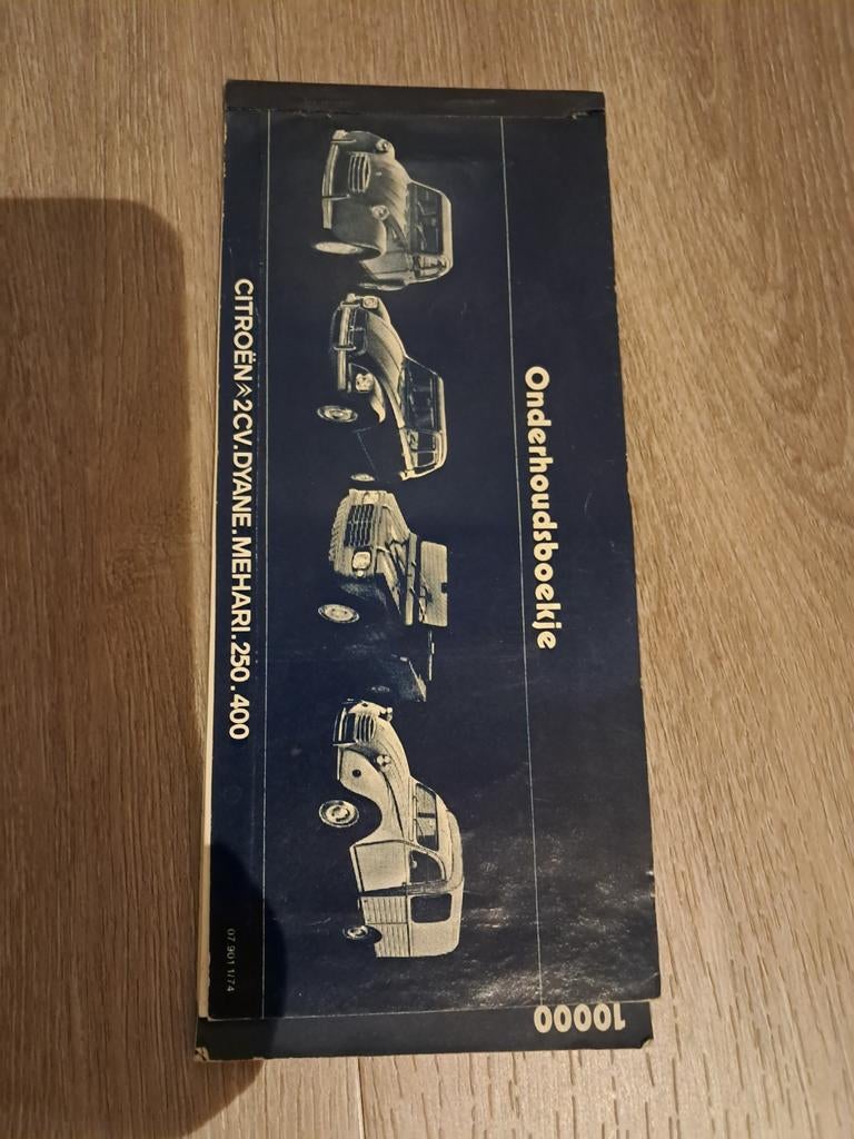 Citroën 2CV Dyane Mehari Onderhoudsboekje, Ophalen of Verzenden