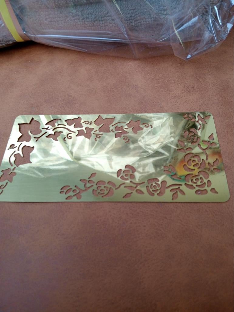 Linda Design messing stencil rozen en klimop, Ophalen of Verzenden