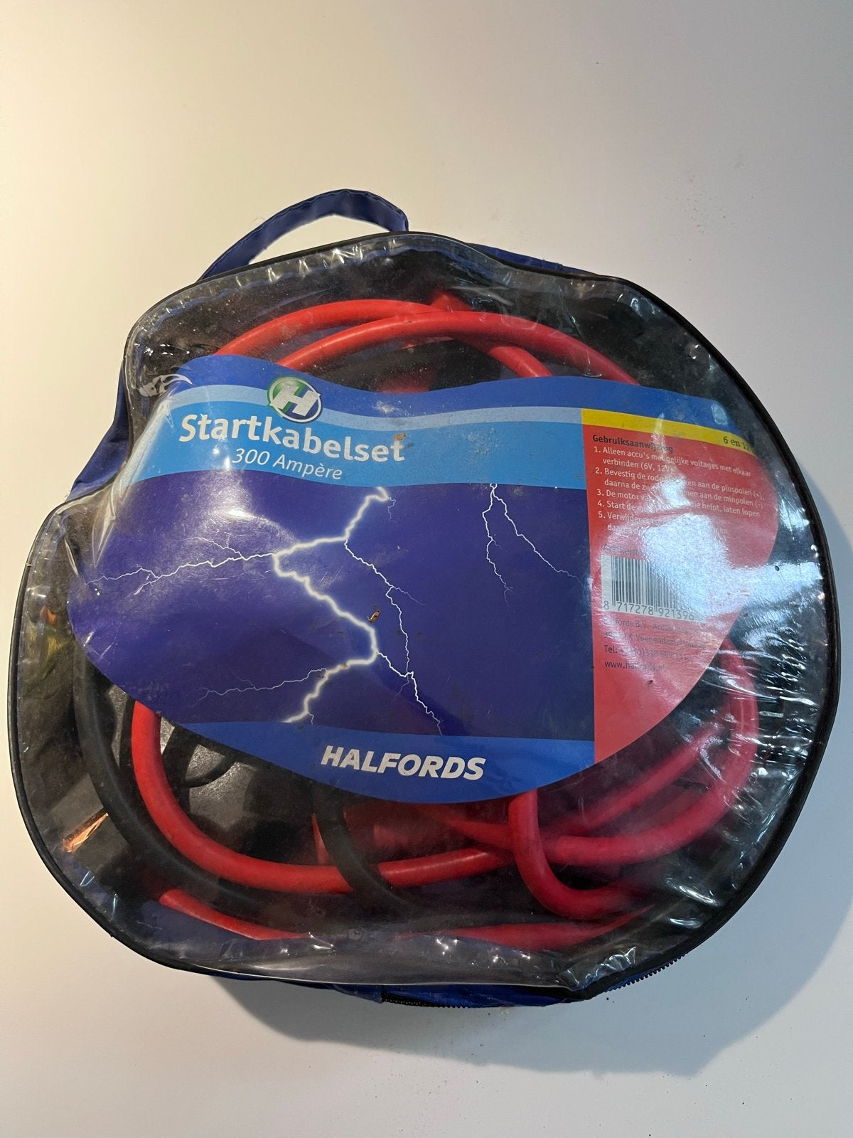 Startkabelset 300 Ampère van Halfords, Auto diversen, Ophalen, Gebruikt