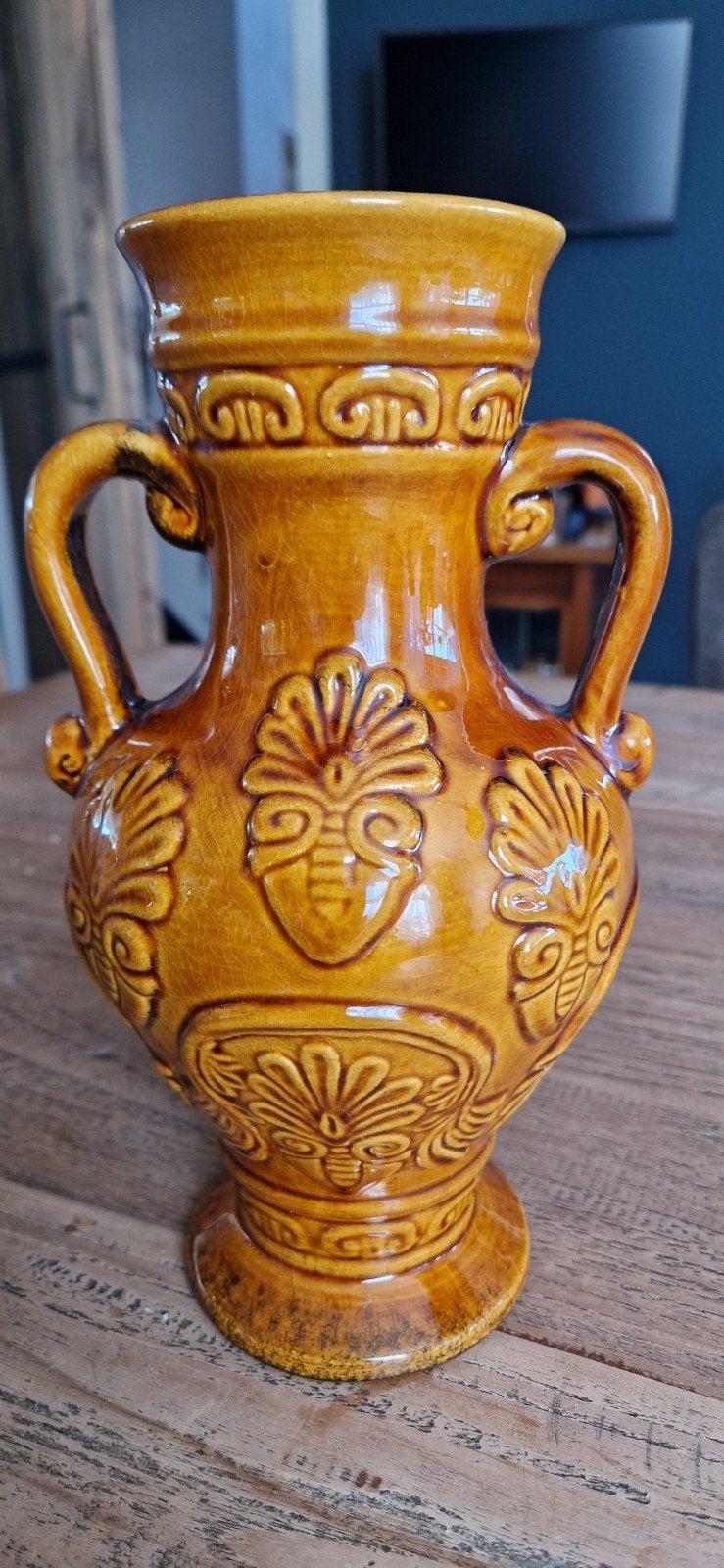 Te koop Vintage Uebelacker Keramik Amforavaas, Ophalen of Verzenden