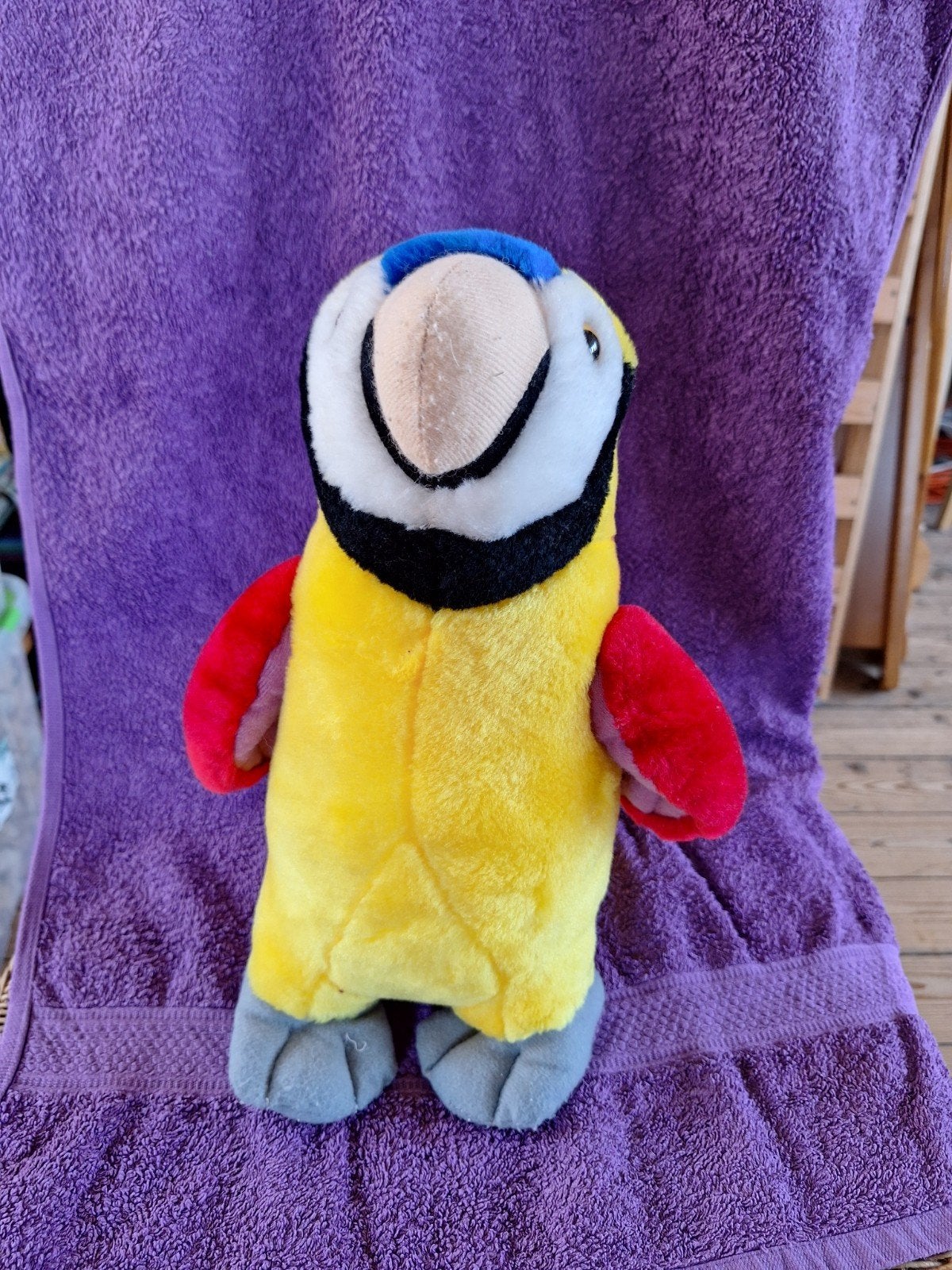 Papagaai Knuffel 30 cm hoog, Ophalen of Verzenden, Zo goed als nieuw, Overige typen, Middelgroot (20 tot 80 cm)