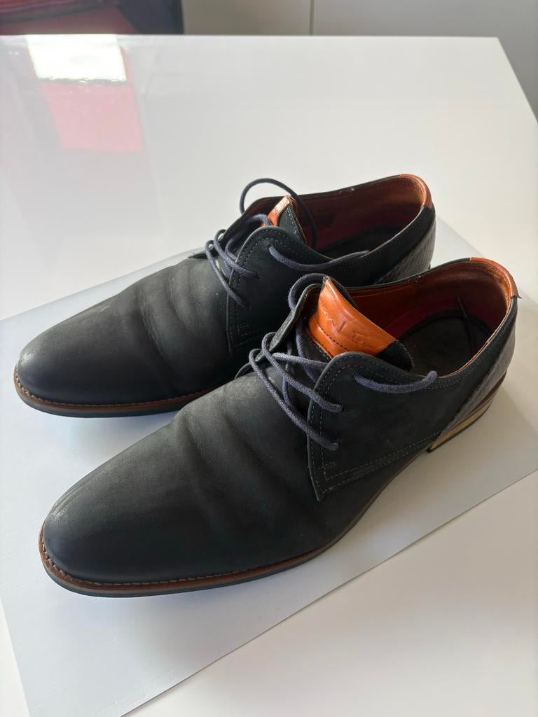 Van Lier, nette kwaliteitsschoenen, maat 44, donkerblauw, Blauw, Ophalen of Verzenden, Gedragen, Veterschoenen