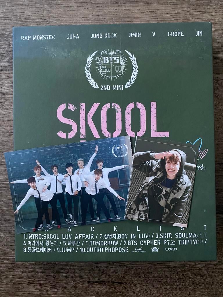 BTS Skool Luv Affair met J-Hope photocard, Verzenden, Gebruikt