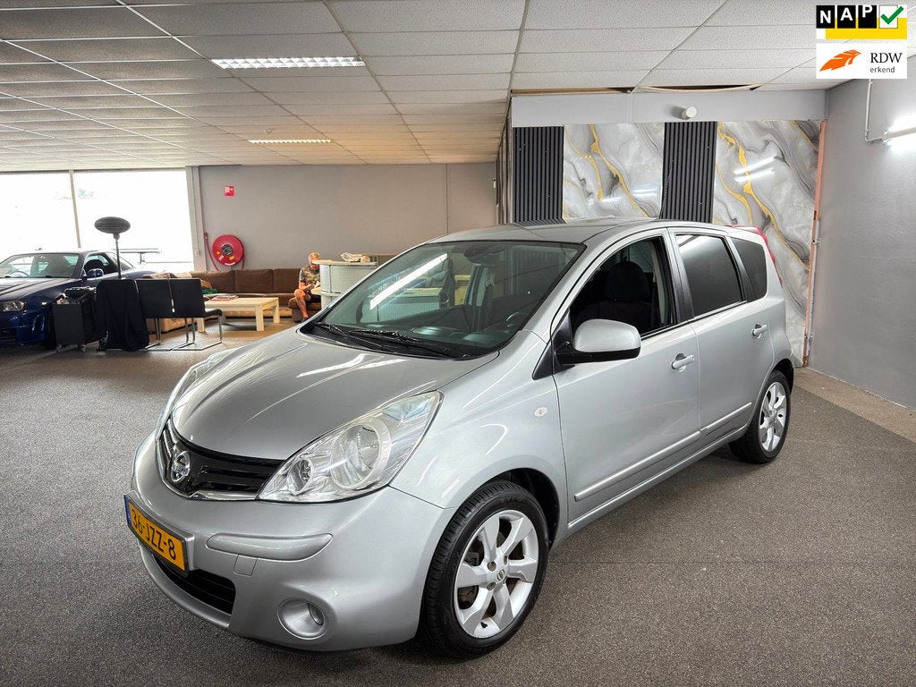 Nissan Note 1.4 AcentaDealer-onderhouden,Clima,Cruise,Parkse, Auto's, Nissan, Voorwielaandrijving, Stof, Gebruikt, Zwart