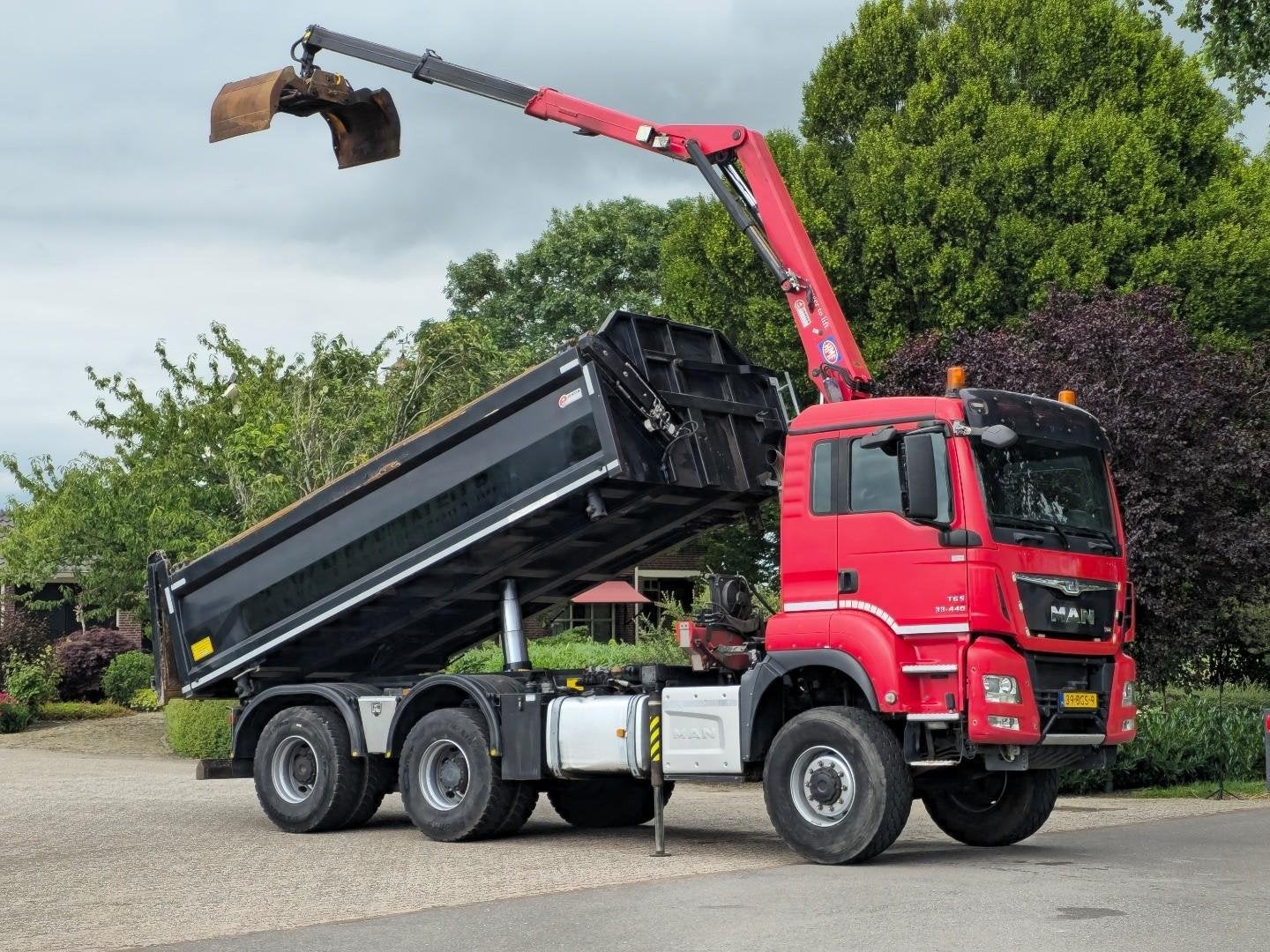 MAN TGS 33.400 6X6 BH WVT WS Z-kraan/KIPPER! EURO 6! DK1252, Automaat, Euro 6, Overige kleuren, MAN