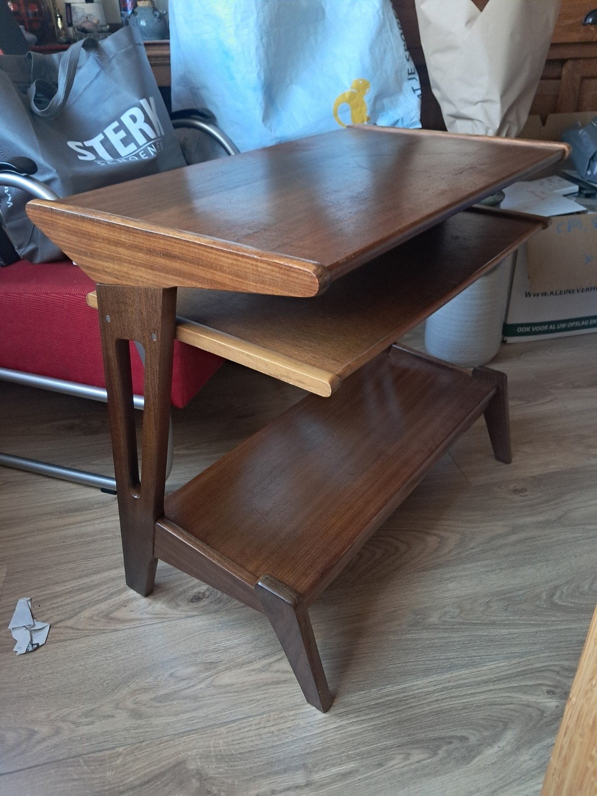 Louis van Teeffelen bijzettafel, Ophalen, Gebruikt, Vintage, 75 cm of meer