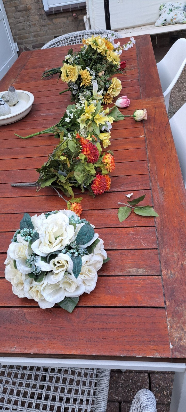 Diverse kunstbloemen en boeketten, Huis en Inrichting, Woonaccessoires | Kunstplanten en Kunstbloemen, Binnen, Gebruikt, Textiel