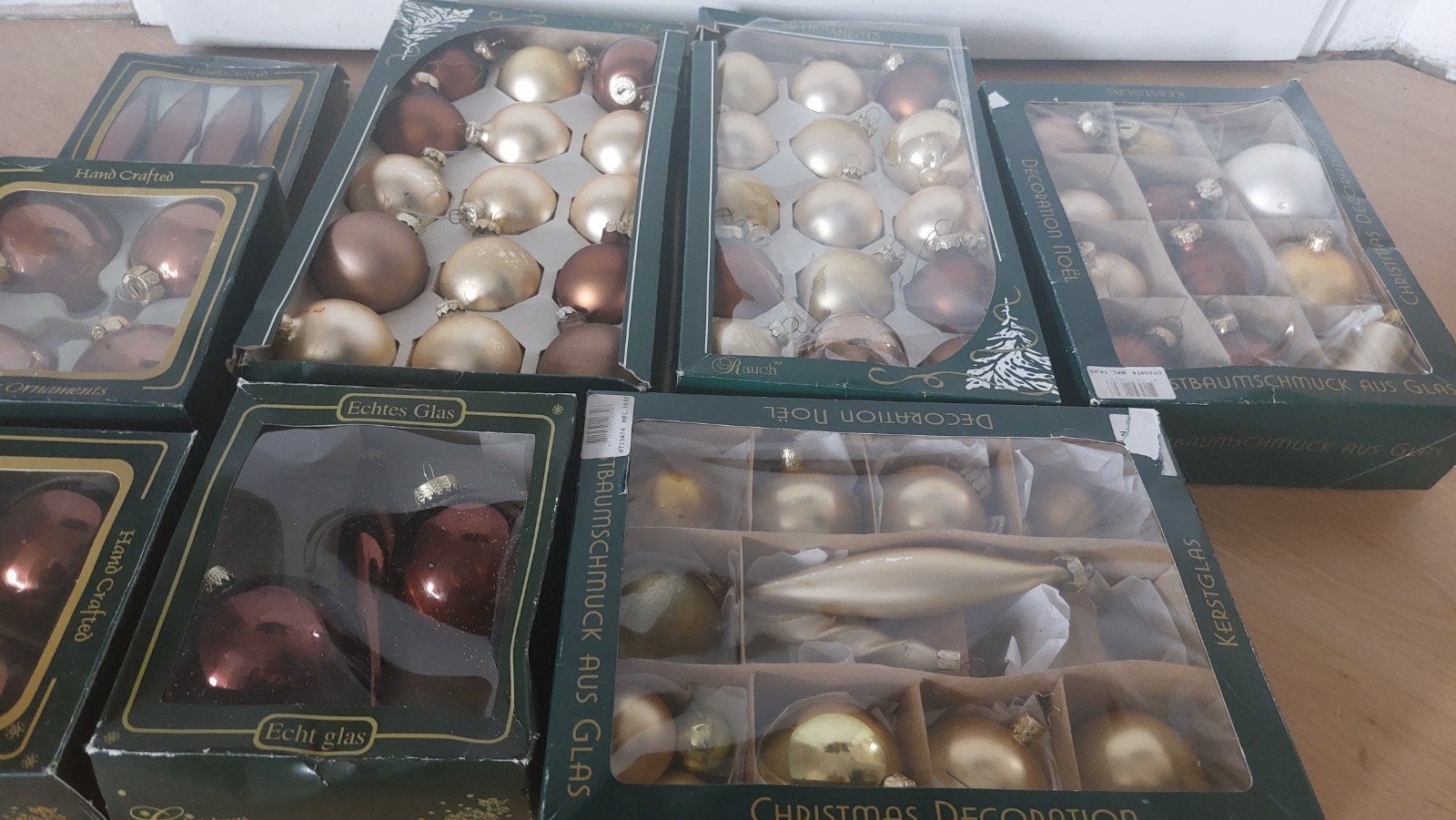 te koop glas kerstballen goud, koper, Ophalen