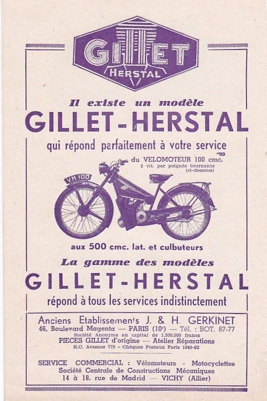Gillet Herstal oldtimer Belgische motor moto folder, Motoren, Verzenden, Overige merken