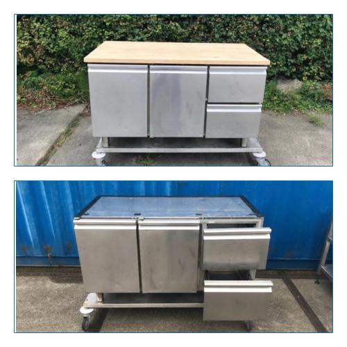 Buitenkeuken RVS werkbank unit +2 deurs & 2 lades, Ophalen, Gebruikt, Gas