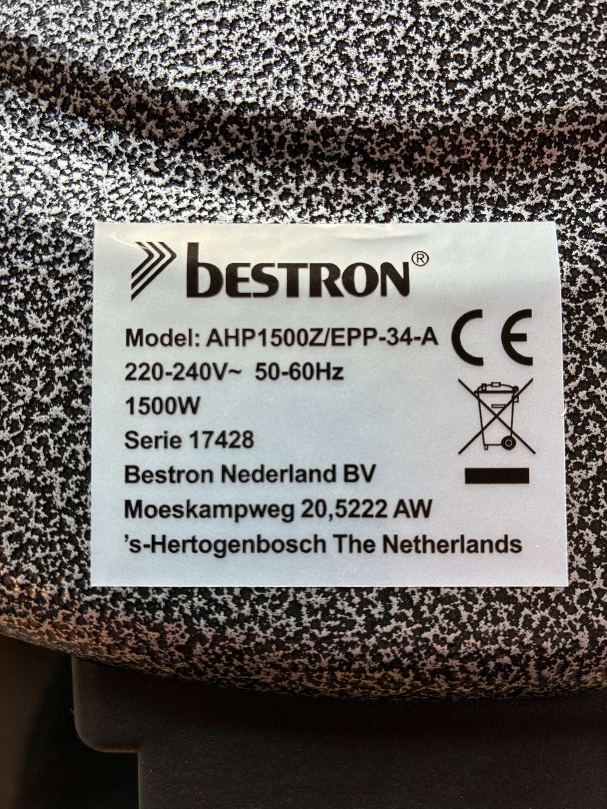 Bestron AHP1500Z/EPP-34-A Elektrische Pan - nieuw, Ophalen of Verzenden, Nieuw, Vrijstaand, Elektrisch